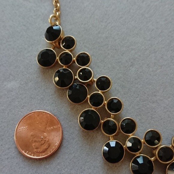 J. Crew Black Stone Gold Tone Necklace - Picture 6 of 6